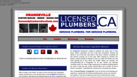 What Licensedplumbers.ca website looked like in 2019 (5 years ago)