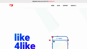 What Like4like.com website looked like in 2019 (5 years ago)