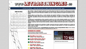 What Letraseningles.es website looked like in 2019 (5 years ago)