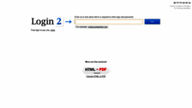 What Login2.me website looked like in 2019 (5 years ago)