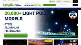 What Lightpolesplus.com website looked like in 2019 (5 years ago)