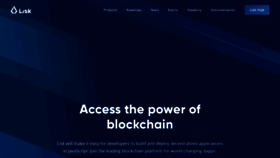 What Lisk.io website looked like in 2019 (5 years ago)