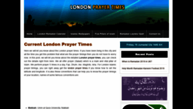 What Londonprayertimes.net website looked like in 2019 (5 years ago)