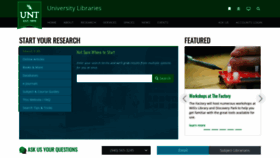 What Library.unt.edu website looked like in 2019 (5 years ago)
