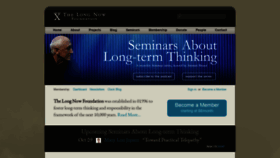 What Longnow.org website looked like in 2019 (5 years ago)
