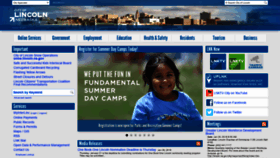 What Lincoln.ne.gov website looked like in 2019 (5 years ago)