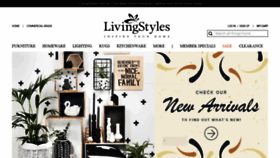 What Livingstyles.com.au website looked like in 2019 (5 years ago)