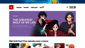 What Lezhin.jp website looked like in 2019 (5 years ago)