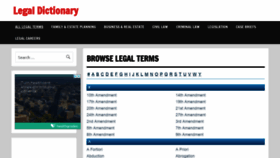 What Legaldictionary.net website looked like in 2019 (6 years ago)