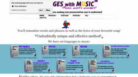 What Languages-with-music.com website looked like in 2019 (5 years ago)