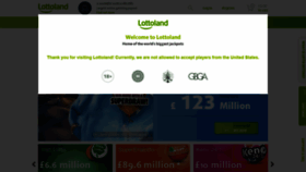 What Lottoland.co.uk website looked like in 2019 (5 years ago)