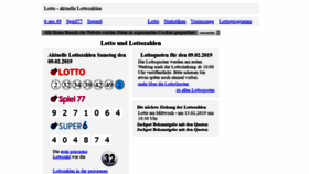 What Lotto-und-lottozahlen.de website looked like in 2019 (5 years ago)