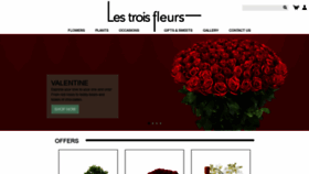 What Lestroisfleurs.com website looked like in 2019 (5 years ago)