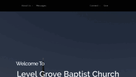 What Levelgrove.church website looked like in 2019 (5 years ago)