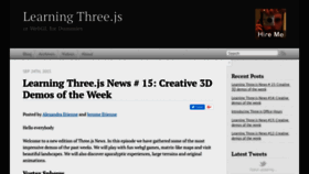 What Learningthreejs.com website looked like in 2019 (5 years ago)