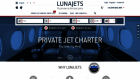 What Lunajets.com website looked like in 2019 (5 years ago)