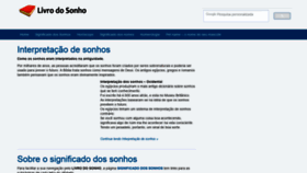 What Livrodesonhos.com.br website looked like in 2019 (5 years ago)