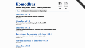 What Libmodbus.org website looked like in 2019 (5 years ago)