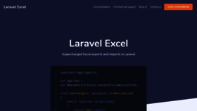 What Laravel-excel.com website looked like in 2019 (4 years ago)