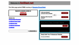 What List2last.net website looked like in 2019 (4 years ago)
