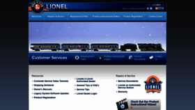 What Lionelsupport.com website looked like in 2019 (4 years ago)