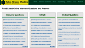 What Latestinterviewquestions.com website looked like in 2019 (4 years ago)