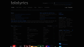What Lololyrics.com website looked like in 2019 (4 years ago)