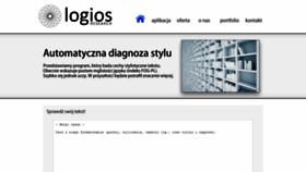 What Logios.pl website looked like in 2019 (4 years ago)