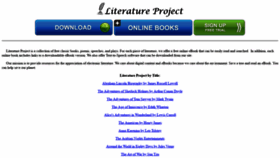 What Literatureproject.com website looked like in 2019 (4 years ago)