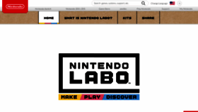 What Labo.nintendo.com website looked like in 2019 (4 years ago)