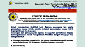 What Lintasprima.com website looked like in 2019 (4 years ago)