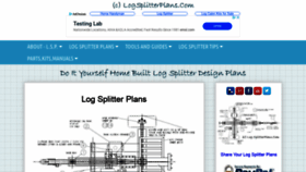 What Logsplitterplans.com website looked like in 2019 (4 years ago)