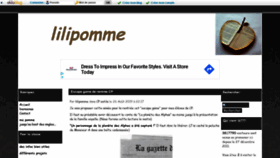 What Lilipomme.net website looked like in 2019 (4 years ago)