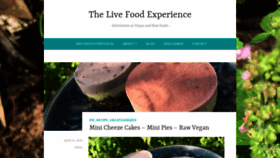 What Livefoodexperience.com website looked like in 2019 (4 years ago)