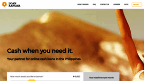 What Loanranger.ph website looked like in 2019 (4 years ago)