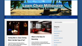 What Lawnchairmillionaire.com website looked like in 2019 (4 years ago)