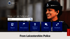 What Leics.police.uk website looked like in 2019 (4 years ago)