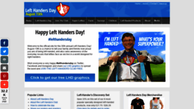 What Lefthandersday.com website looked like in 2019 (4 years ago)