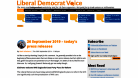 What Libdemvoice.org website looked like in 2019 (4 years ago)