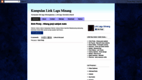 What Liriklaguminang.blogspot.com website looked like in 2019 (4 years ago)