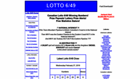 What Lotto649stats.com website looked like in 2019 (4 years ago)