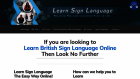 What Learnsignlanguage.co.uk website looked like in 2019 (4 years ago)