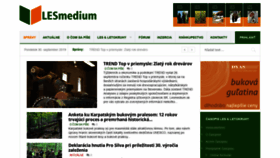 What Lesmedium.sk website looked like in 2019 (4 years ago)
