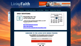 What Livingfaith.com website looked like in 2019 (4 years ago)