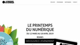 What Leprintempsdunumerique.bzh website looked like in 2019 (4 years ago)