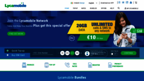 What Lycamobile.ie website looked like in 2019 (4 years ago)
