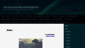 What Lifeinsurancerecommendations.com website looked like in 2019 (4 years ago)