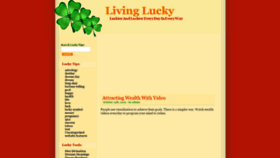 What Livinglucky.com website looked like in 2019 (4 years ago)