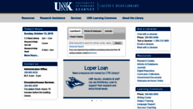 What Library.unk.edu website looked like in 2019 (4 years ago)