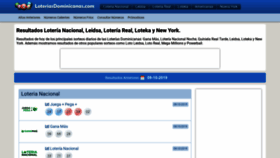 What Loteriasdominicanas.com website looked like in 2019 (6 years ago)